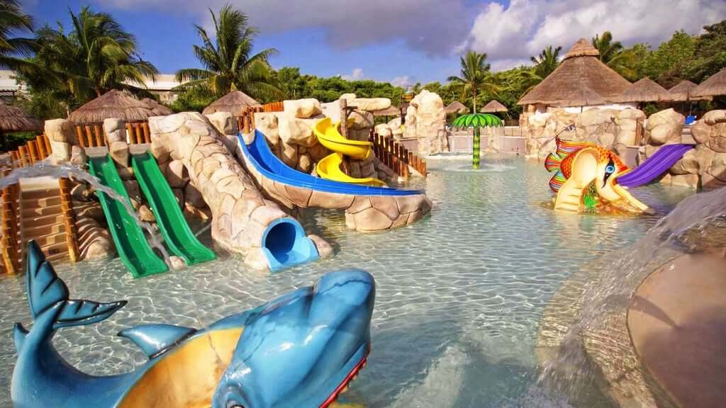 Parque acuático infantil de Sandos Caracol Riviera en Cancún