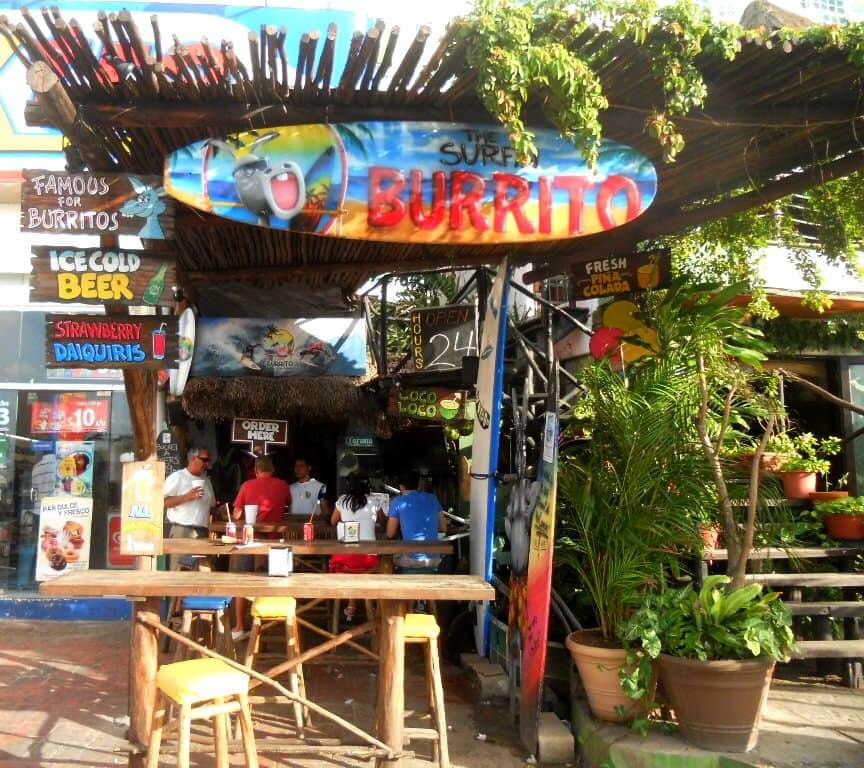 Restaurante The Surfin Burrito en Cancún